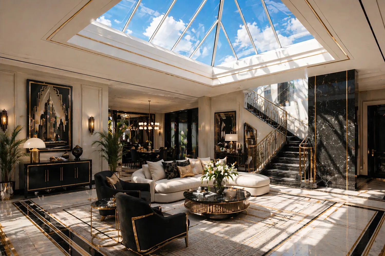Modern Art Deco: The Magic of Skylights in the Interior
