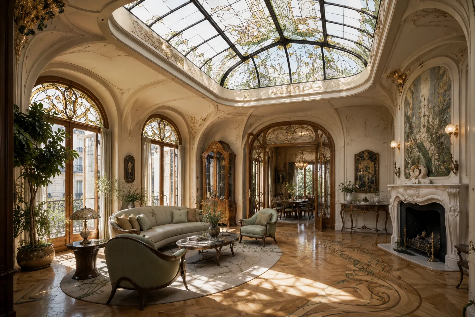 Art Nouveau and Skylights: Geometry and Light