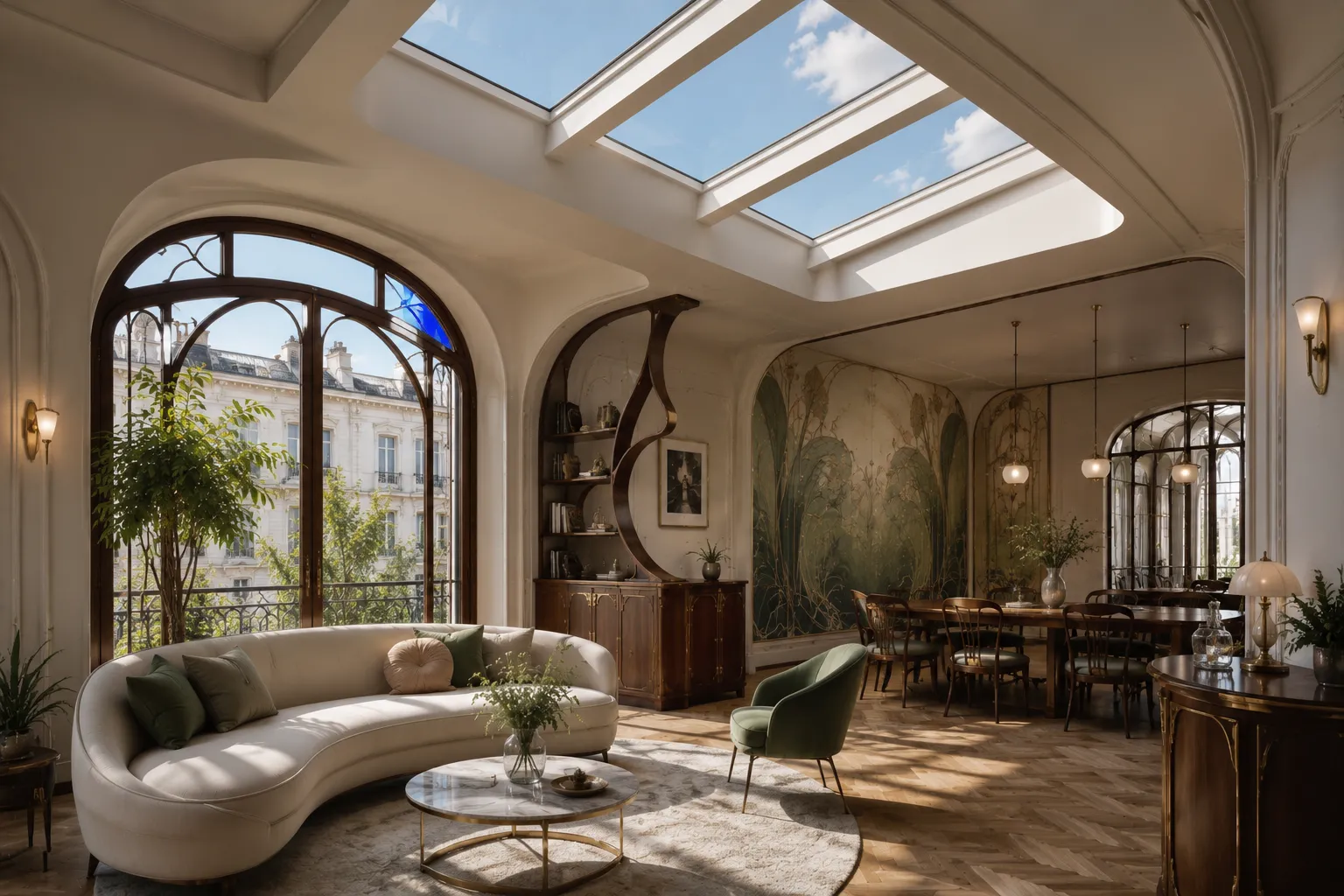 Art Nouveau and Skylights: Geometry and Light