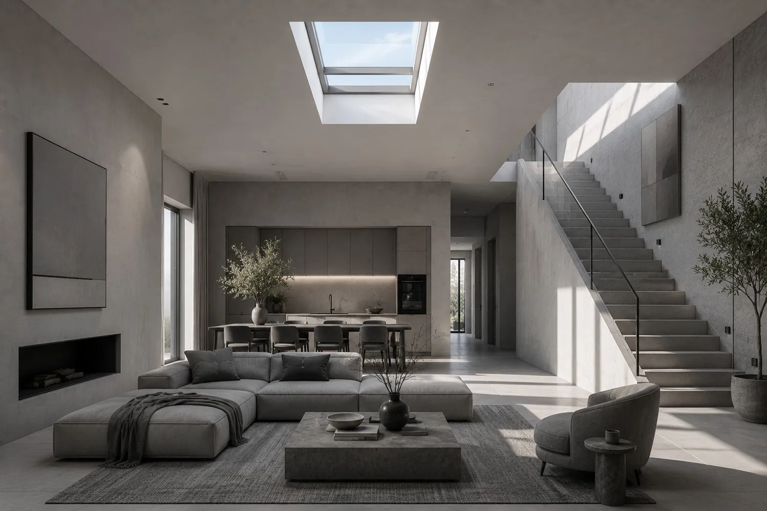 Light Architecture in a Monochrome Interior