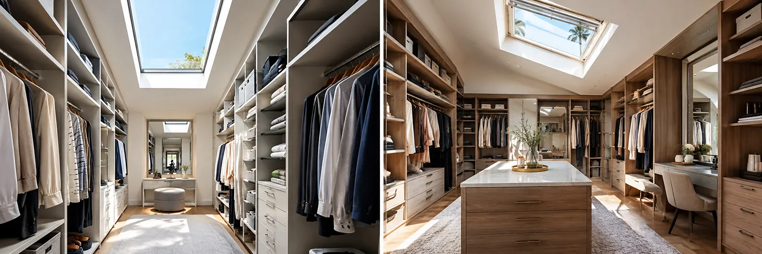 Natural Light in a Walk-In Closet: How to Choose a Skylight