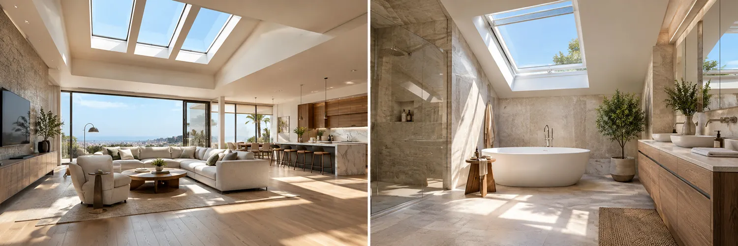 Skylights in Contemporary Luxury Homes